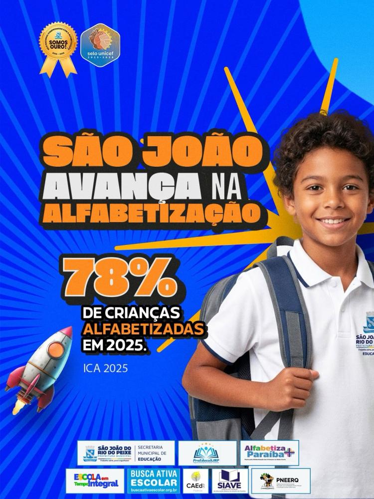 São João do Rio do Peixe avança na alfabetização e supera metas com resultados históricos