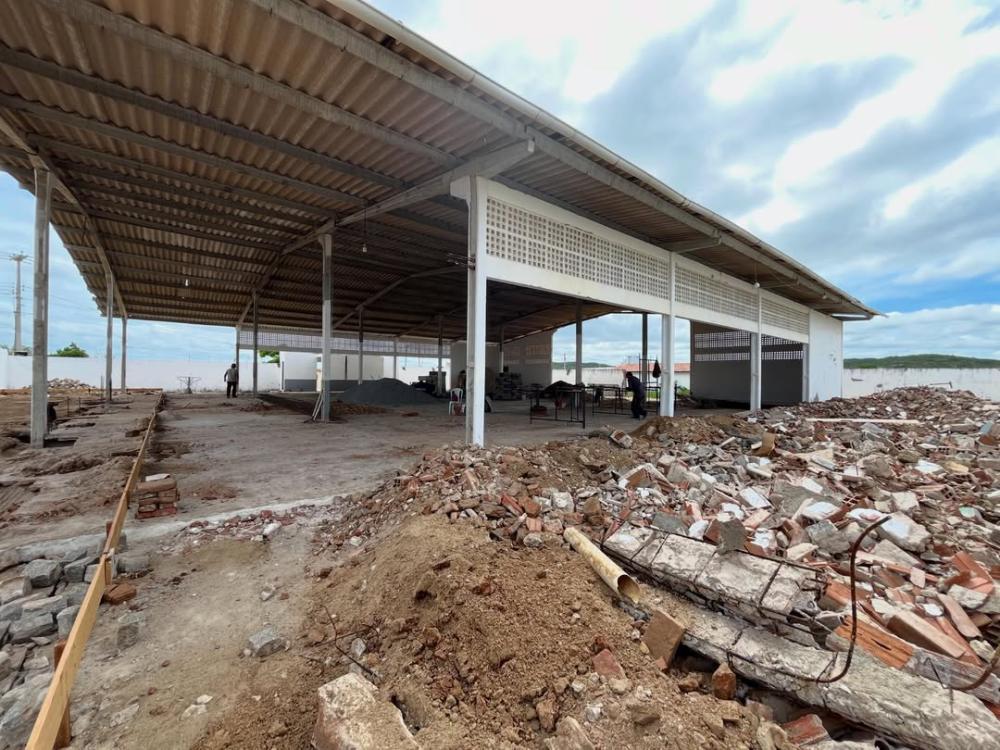 Prefeitura de Frei Martinho avança com obras de reforma e revitalização do Clube Edvaldo Mota