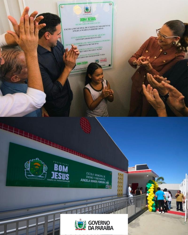 Prefeitura de Bom Jesus inaugura nova escola e fortalecem investimentos na educação