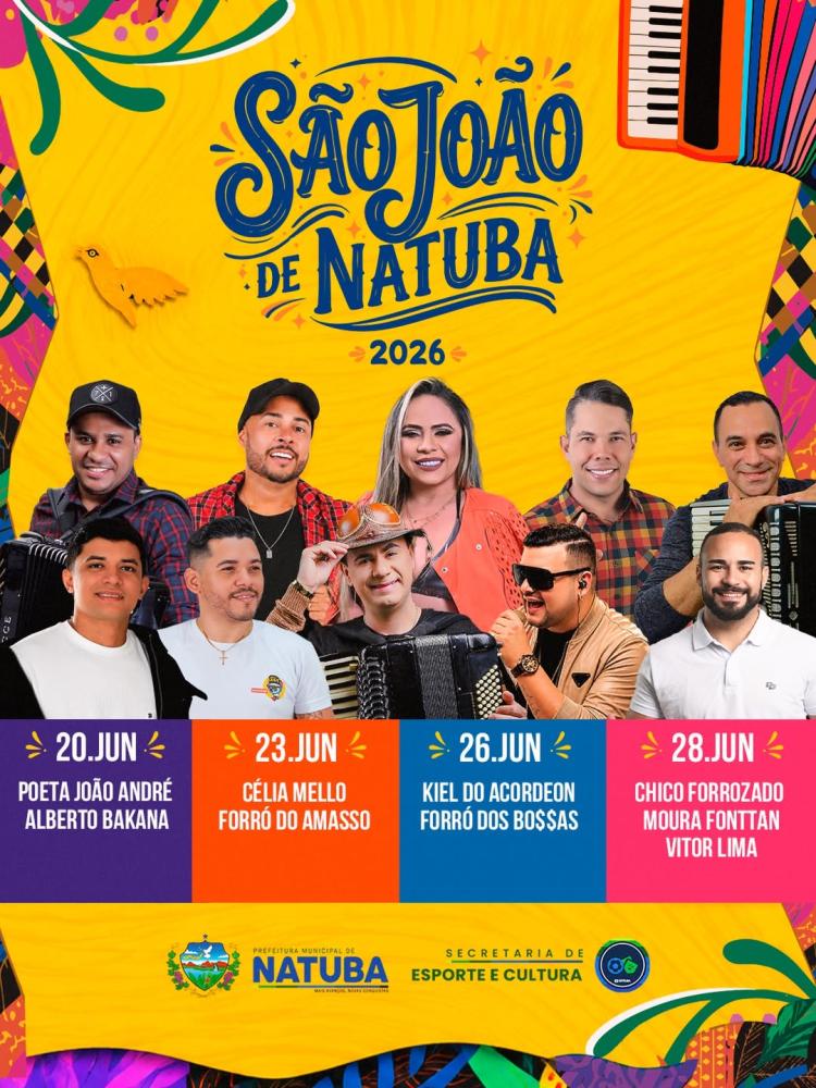 Prefeitura de Natuba lança programação oficial do São João 2026 e reforça valorização da cultura nordestina