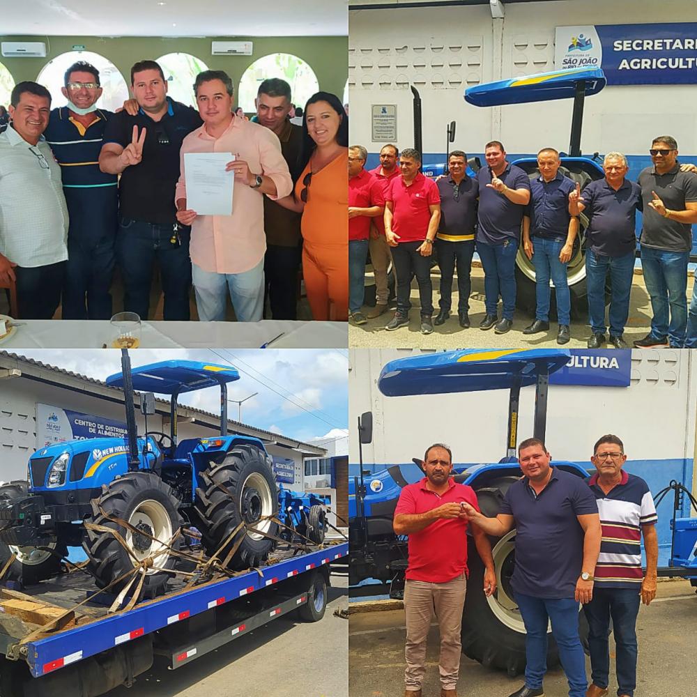 Efraim em São João do Rio do Peixe começa o ano com entrega de um novo trator que beneficiara agricultores