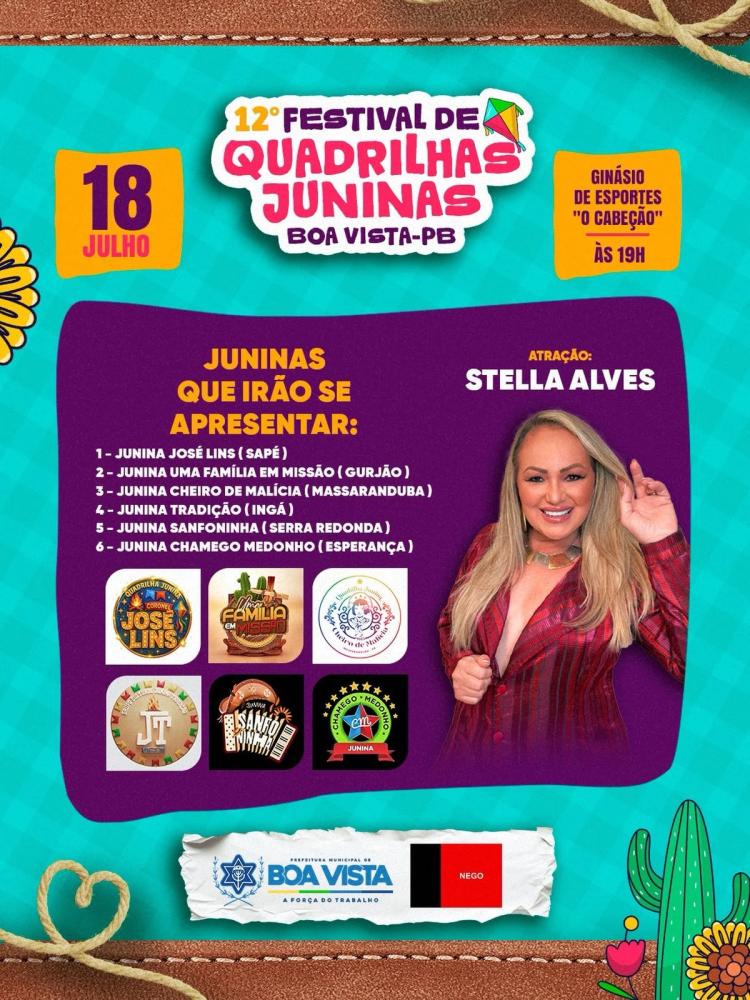 12º Festival de Quadrilhas Juninas encerra neste sábado a programação do São João dos Bairros 2026 em Boa Vista
