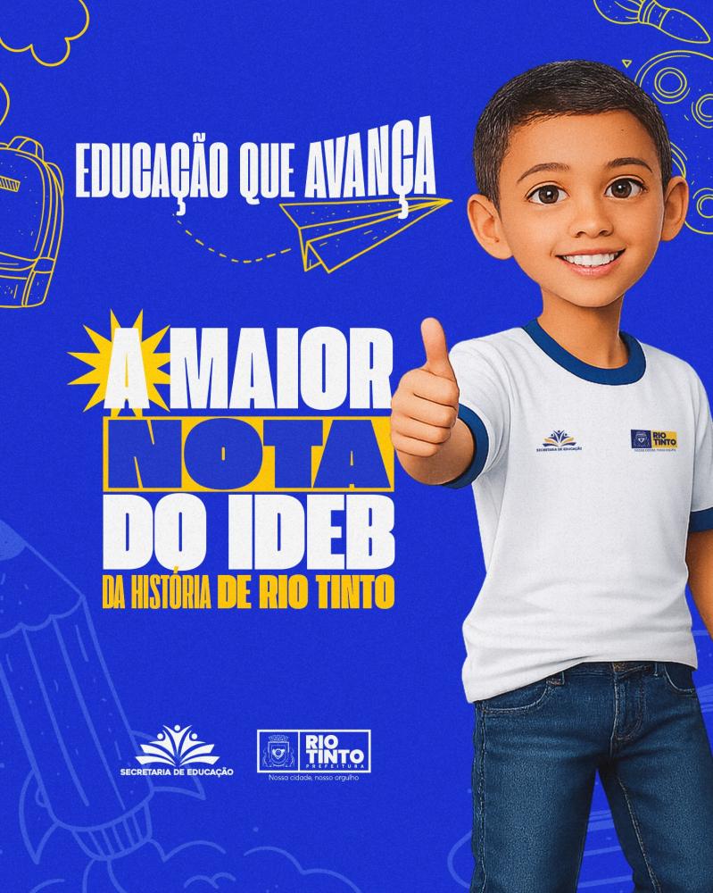 Rio Tinto alcança maior nota da história no IDEB e celebra avanço na educação