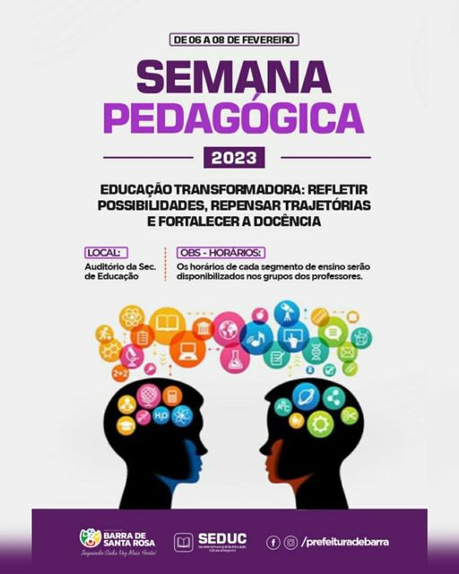 Prefeitura de Barra de Santa Rosa realiza a Jornada Pedagógica 2023 para os professores da rede municipal de ensino