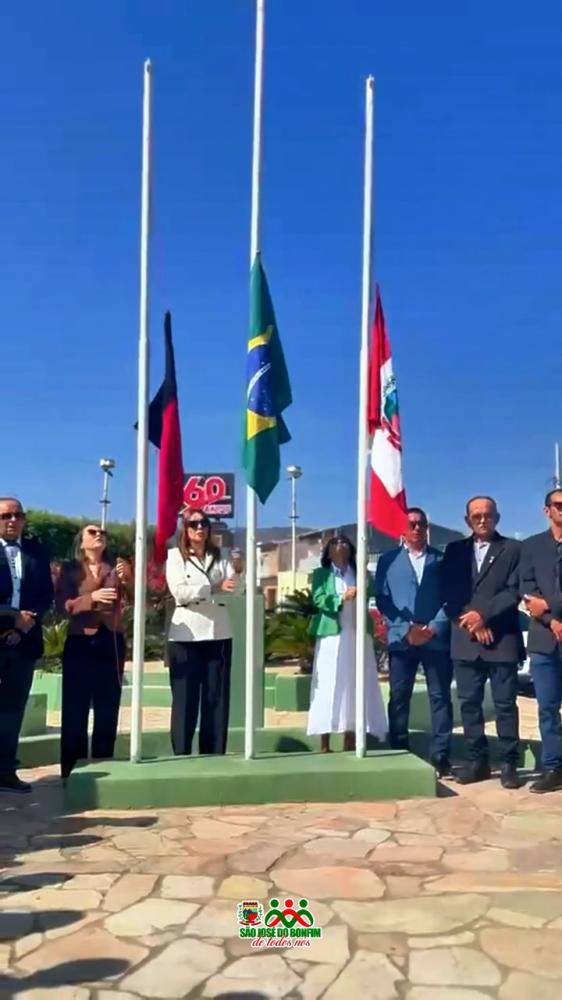 São José do Bonfim celebra Independência do Brasil com hasteamento das bandeiras e ato cívico