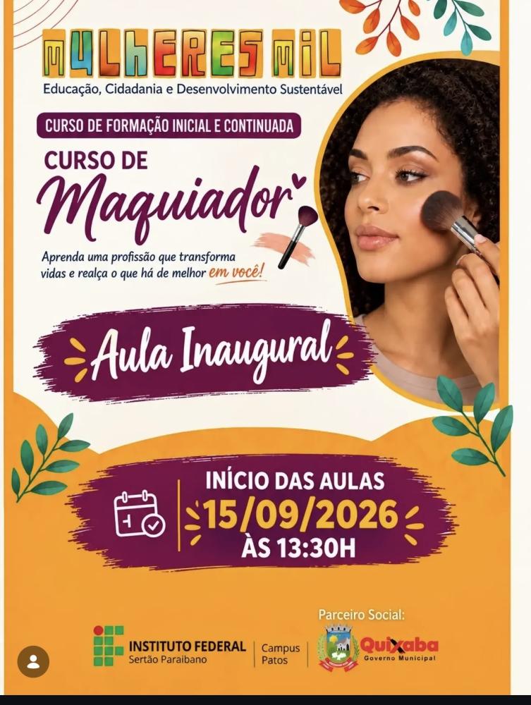 Quixaba amplia oportunidades para mulheres com curso profissionalizante de Maquiador