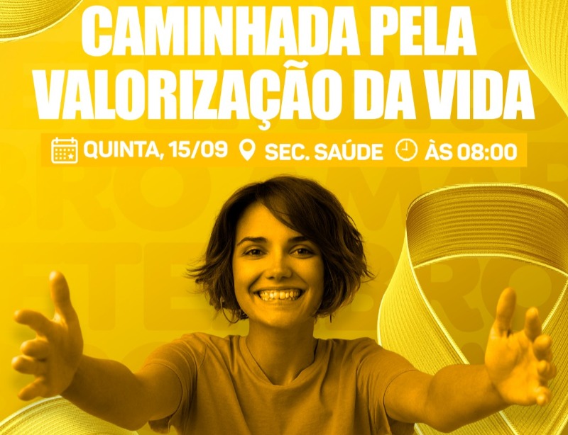 Caminhada pela valorização da vida será realizada na próxima quinta-feira (15) no município de Diamante