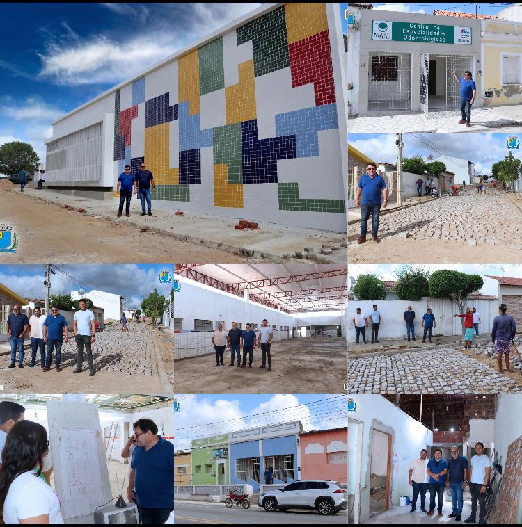 Prefeito de Soledade, Geraldo Moura Ramos, visita obras e prédios públicos que estão sendo reformados.