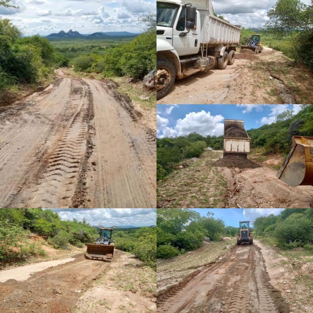 Prefeitura de Quixaba intensifica recuperação das estradas devido as chuvas recentes