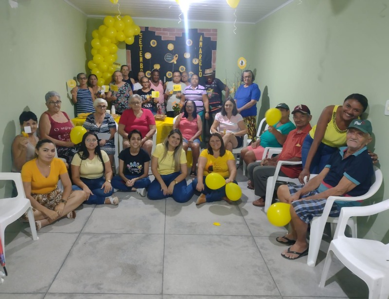 Idosos do município de São José do Bonfim participam de ação alusiva a campanha do Setembro Amarelo