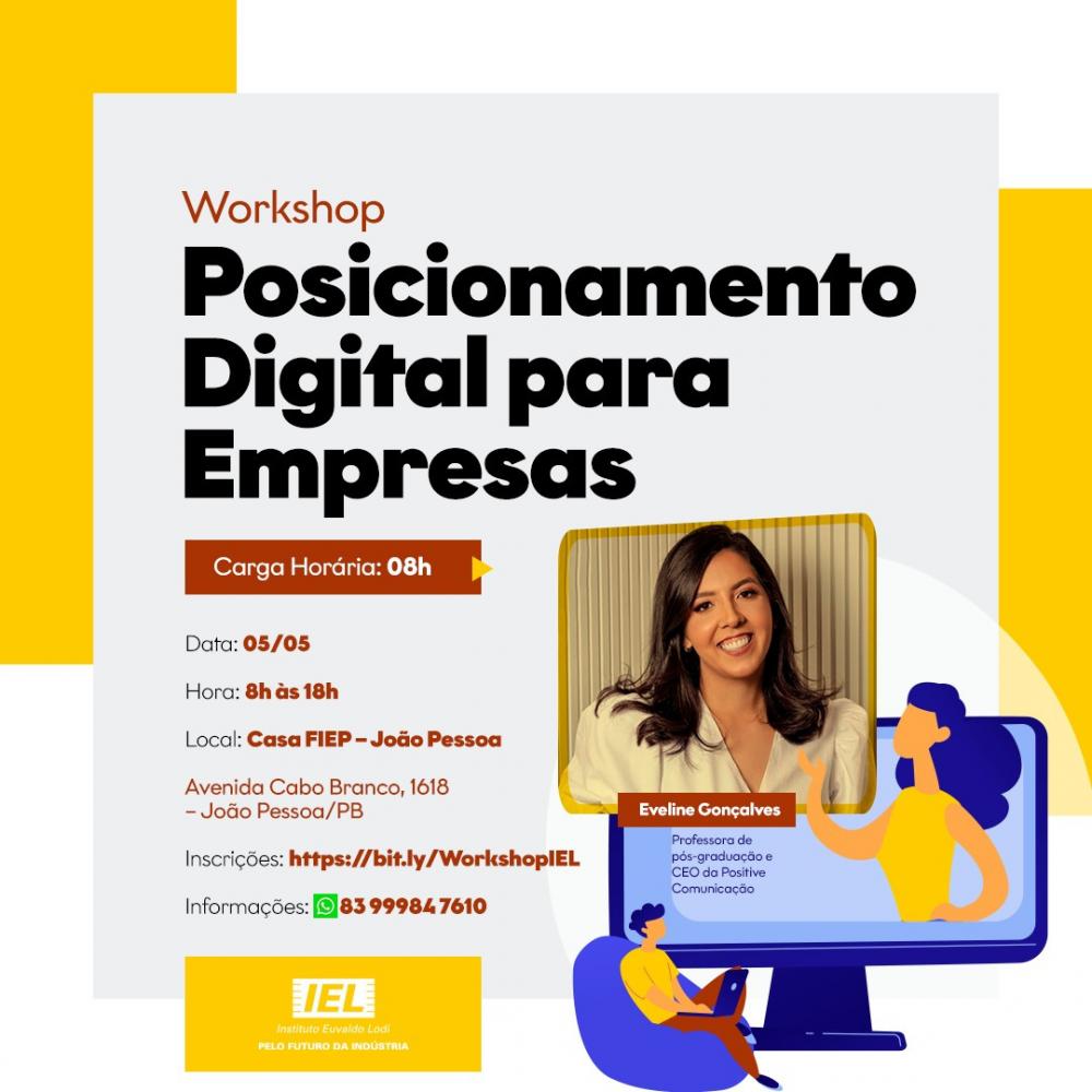 IEL realiza, no próximo dia 5 de maio, workshop sobre estratégias de posicionamento de marca na internet