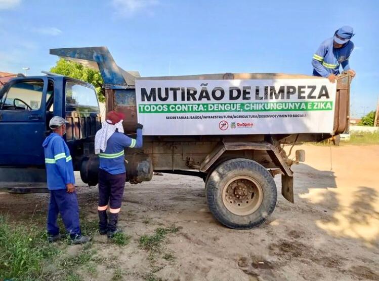 Prefeitura de Quixaba realiza mutirão da limpeza na Comunidade Motorista