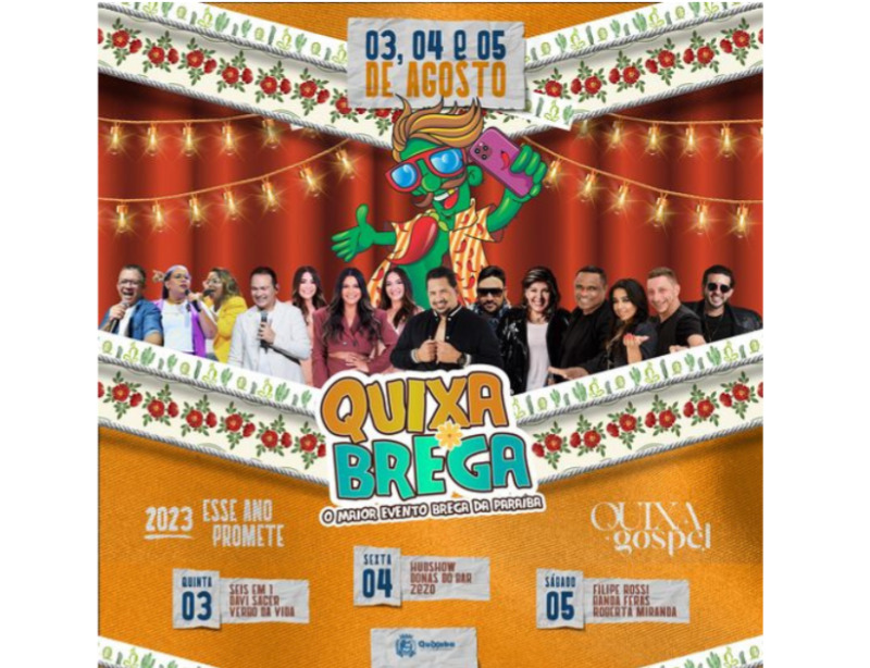 Prefeitura anuncia atrações do Quixabrega e Quixagospel no dia do aniversário de Emancipação Política de Quixaba