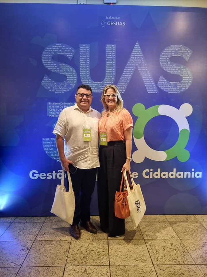 Prefeito de Soledade, Geraldo Moura Ramos e primeira-dama e secretária Janaína Moura Ramos, participam do SUAS 360.