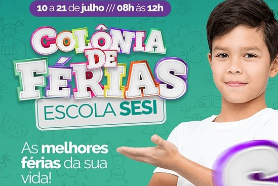 SESI está com inscrições para Colônia de Férias; inscrições termina dia 07 de julho