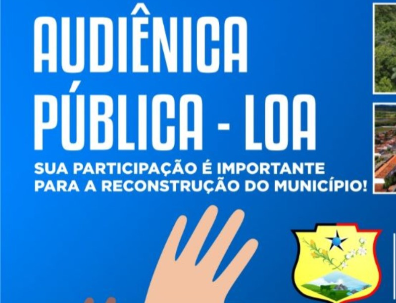 Prefeitura de Diamante convida população para participar da plenária de elaboração da LOA de 2024 nesta sexta feira (07)