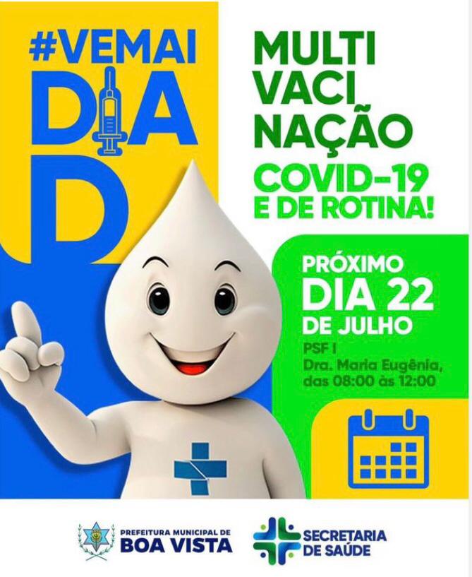 Prefeitura de Boa Vista (PB) realiza neste sábado, (22) mais uma Campanha de Multivacinação e da Covid-19 