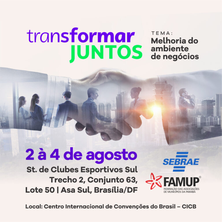FAMUP e SEBRAE abrem inscrições para a edição 2023 do Transformar Juntos