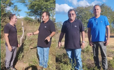 Prefeito de Riacho dos Cavalos visita Comunidade Malhada da Pedra e garante construção de Poço Comunitário