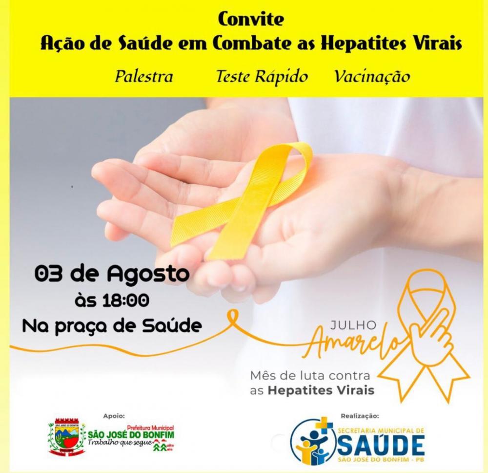 Secretaria de Saúde de São José do Bonfim realiza campanha de conscientização sobre as hepatites virais