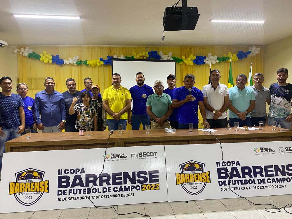 Prefeito de Barra de Santa Rosa participa do Lançamento da II Copa Barrense de Futebol