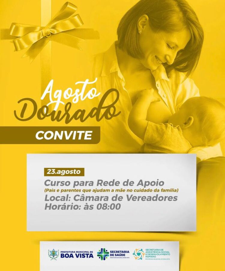 Prefeitura de Boa Vista realiza Curso para Rede de Apoio Familiar das gestantes nesta quarta-feira (23)