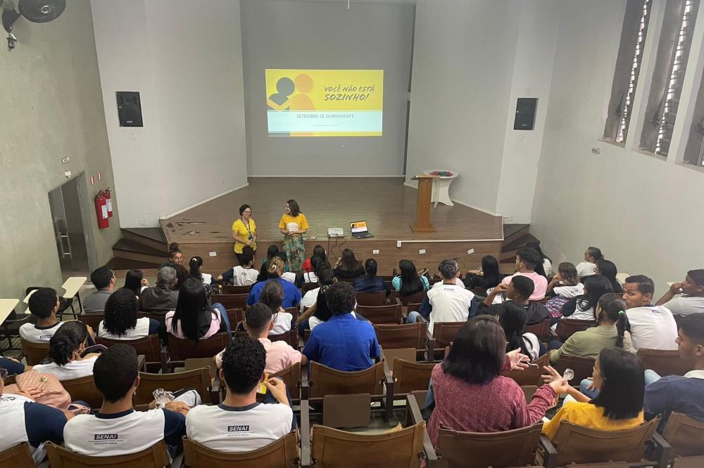 SENAI realiza programação para conscientizar alunos sobre cuidados com a saúde mental