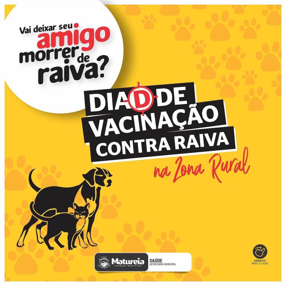 Prefeitura de Matureia inicia vacinação antirrábica na zona rural do município