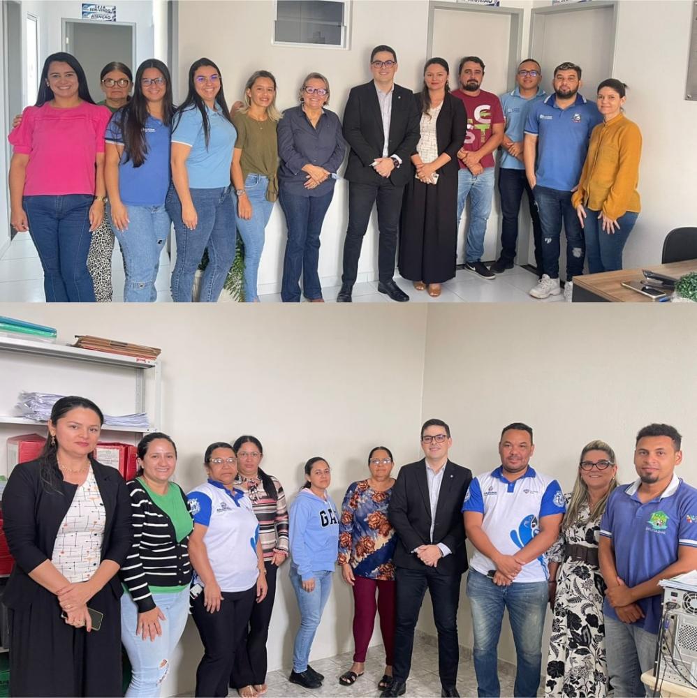 Juiz de Araruna, Dr. Philippe Vilar visita as secretarias de Assistência Social e Saúde e conhece serviços 