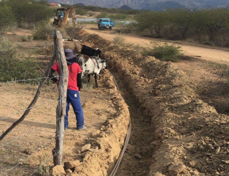 São Jose do Bonfim conclui primeira etapa da obra de abastecimento das residências do assentamento Tubarão 