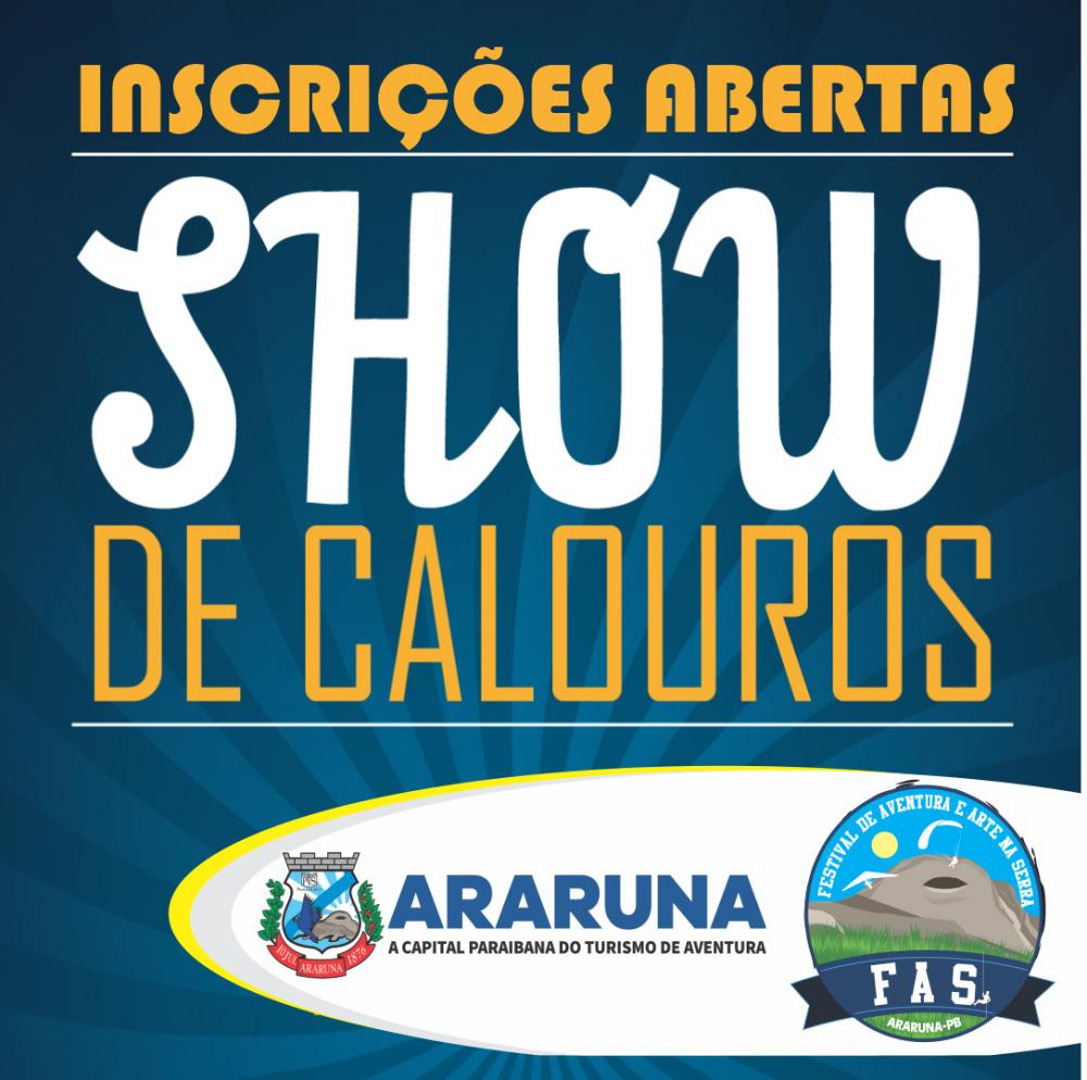 Prefeitura de Araruna abre inscrições para o Show de Calouros do Festival de Aventura e Arte na Serra de Araruna 2023