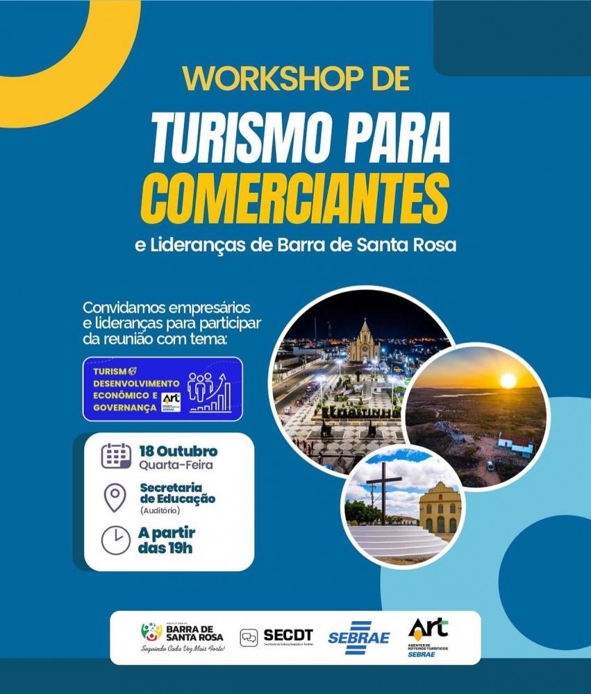 Prefeitura de Barra de Santa Rosa realiza Workshop de Turismo para Comerciantes e Lideranças do município
