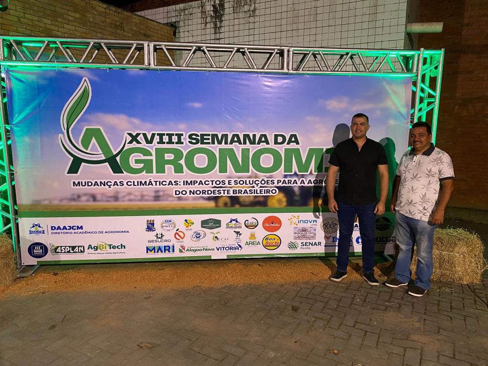 Prefeito de Barra de Santa Rosa participa da XVIII Semana da Agronomia da UFPB em Areia.
