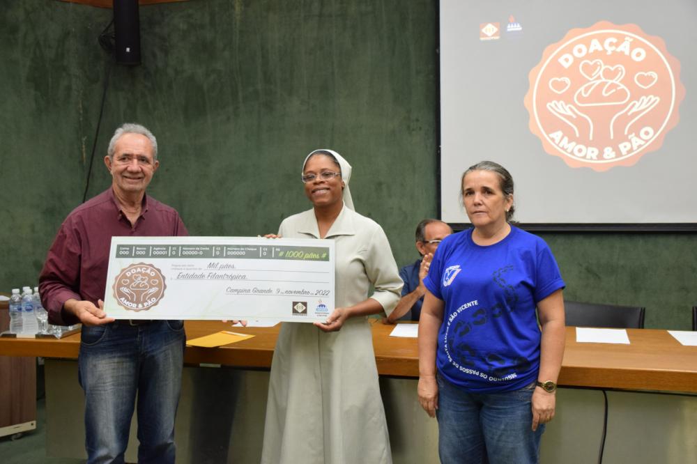 Nesta quarta-feira, entidades filantrópicas de Campina Grande e região vão receber pães do SINDIPAN – CG e ASPANEP