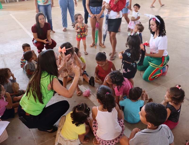 Prefeitura de Diamante realiza a ação 'Saúde e Brincar' com o objetivo de desenvolve atividades e estimula qualidade de vida para crianças do município