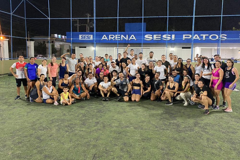 SESI reúne alunos da academia, natação e pilates em Aulão na cidade de Patos