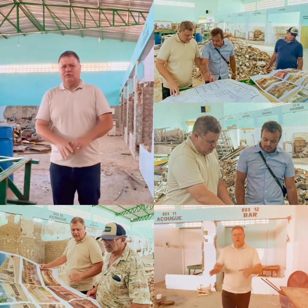Prefeito de Boa Vista inicia o ano com supervisão em obras de restauração do Mercado Público