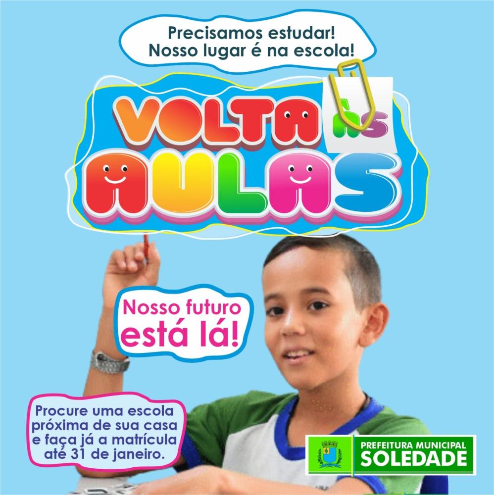 Prefeitura de Soledade inicia matrículas para ano letivo de 2024