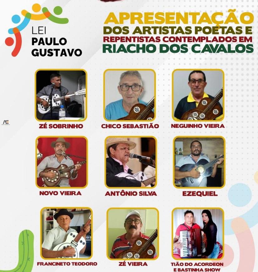 Prefeitura de Riacho dos Cavalos realiza apresentação de artistas locais na zona rural no próximo sábado (27)