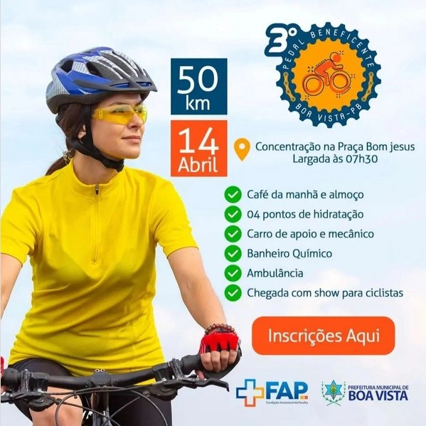 Em Boa Vista, Inscrições para a 3ª Edição do Pedal Beneficente de Boa Vista seguem a todo vapor