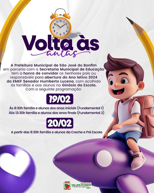 Prefeitura de São Jose do Bonfim inicia ano letivo 2024 com acolhida às famílias e alunos 