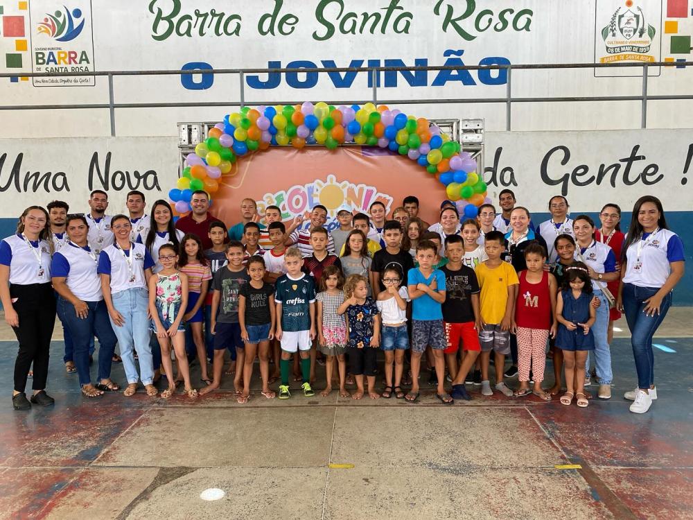 Prefeitura de Barra de Santa Rosa inicia 3ª Colônia de Férias com muita animação para a criançada.