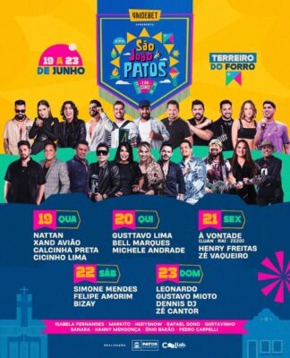 São João de Patos 2024: Confira a Programação Completa com Shows de Grandes Artistas