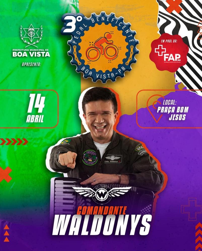Boa Vista comemora 30 Anos com 3º Pedal Beneficente e Show de Waldonys