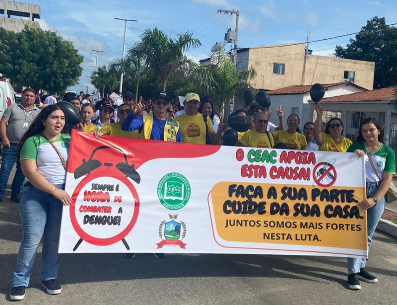 Riacho dos Cavalos intensifica combate às arboviroses com caminhada pela cidade