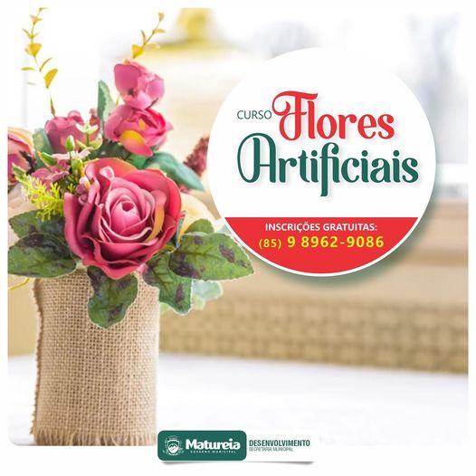 Prefeitura de Matureia oferece o curso de Flores Artesanais para a população.