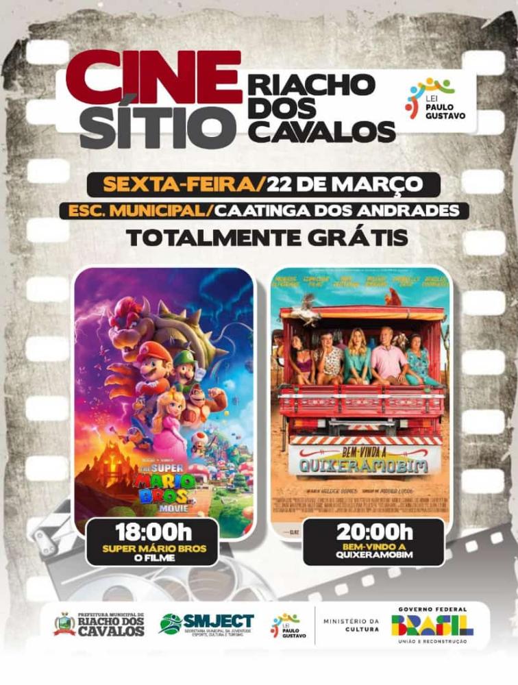 Prefeitura de Riacho dos Cavalos promove Cinema no Sítio nesta sexta-feira