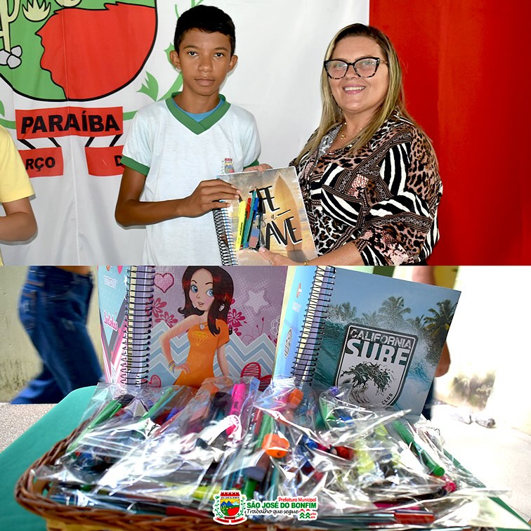 Prefeitura de São José do Bonfim Investe na Educação com Entrega de Kits Educacionais para Alunos desta vez do Fundamental II