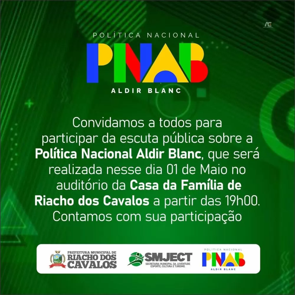 Prefeitura de Riacho dos Cavalos Promove Audiência Pública sobre Política Nacional Aldir Blanc