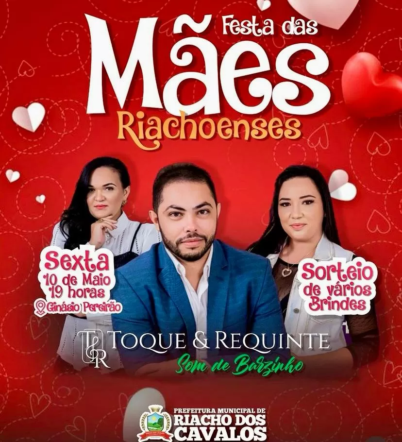 Riacho dos Cavalos se Prepara para o Jantar Especial em Homenagem ao Dia das Mães nesta sexta(10)